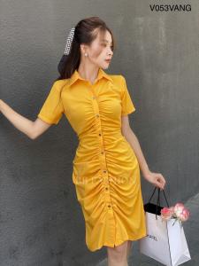 Đầm Dạo Phố & Công Sở V053 - Vàng - Vàng