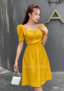 Đầm Dạo Phố & Công Sở V054 - Vàng - Vàng