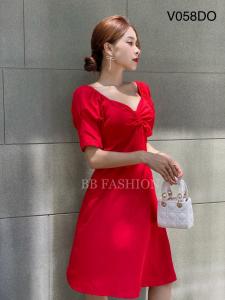 Đầm Đạo Phố & Công Sở V058 - Đỏ - Đỏ