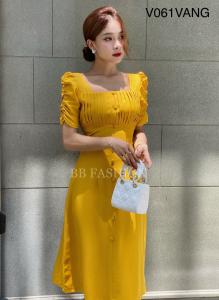 Đầm Công Sở & Dạo Phố V061 - Vàng - Vàng