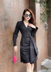 Đầm Công Sở V067 - Đen - Đen